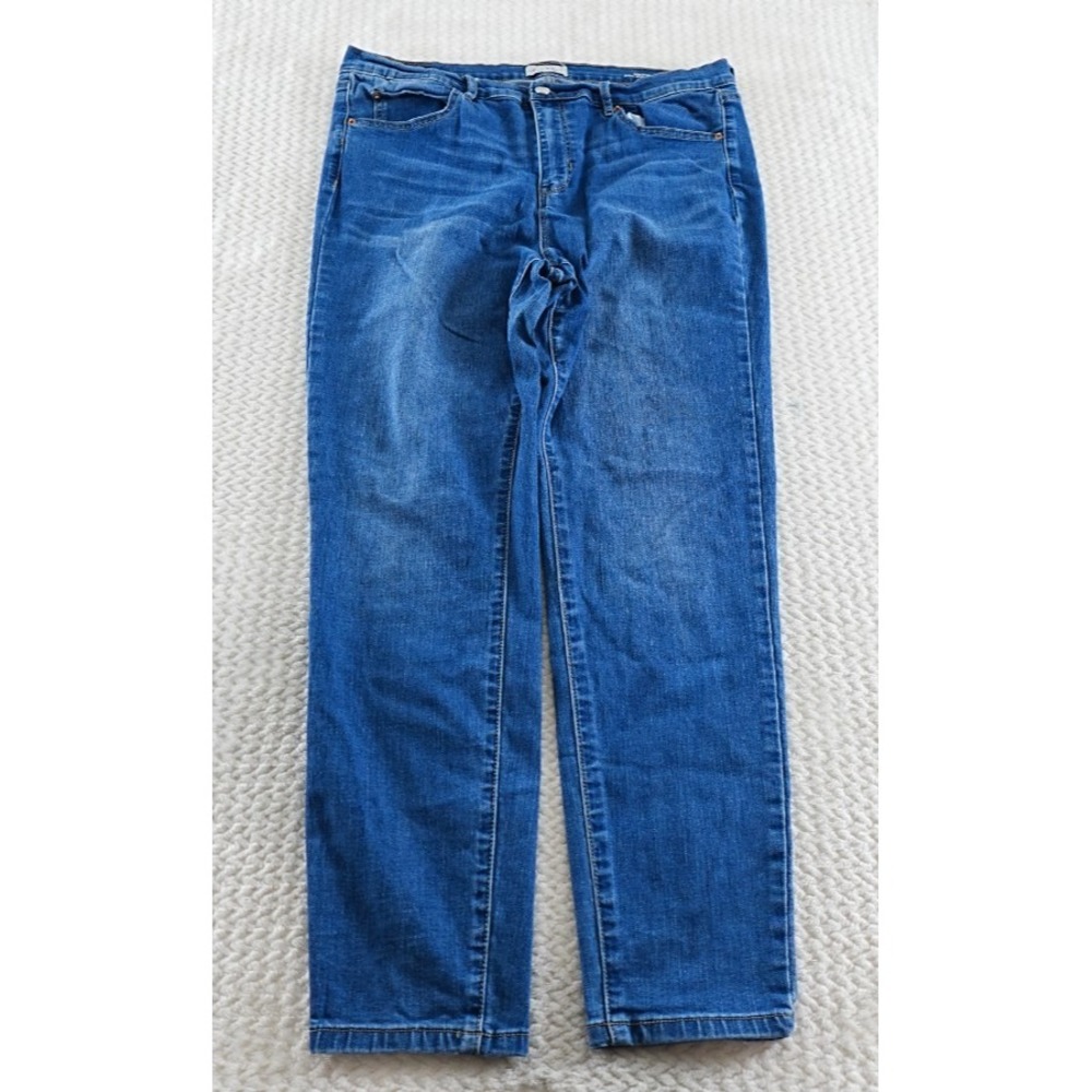 Nicole Miller Dark Blue Soho High-Rise Skinny Ankle Jeans Women's Size 14